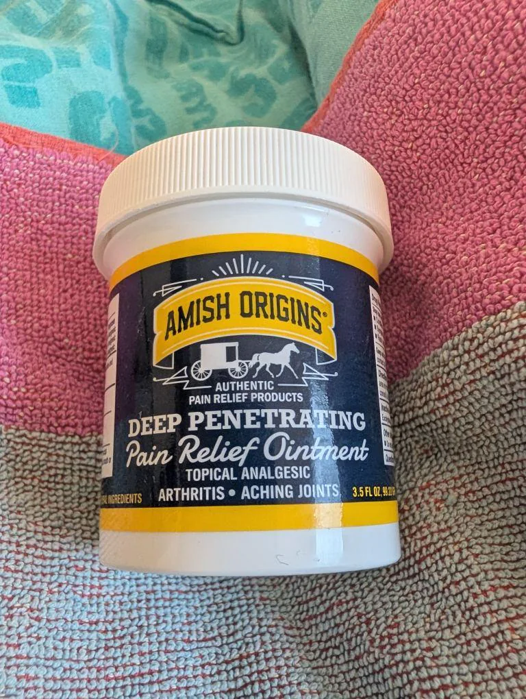 Amish Origins Deep Penetrating Pain Relief Ointment jar