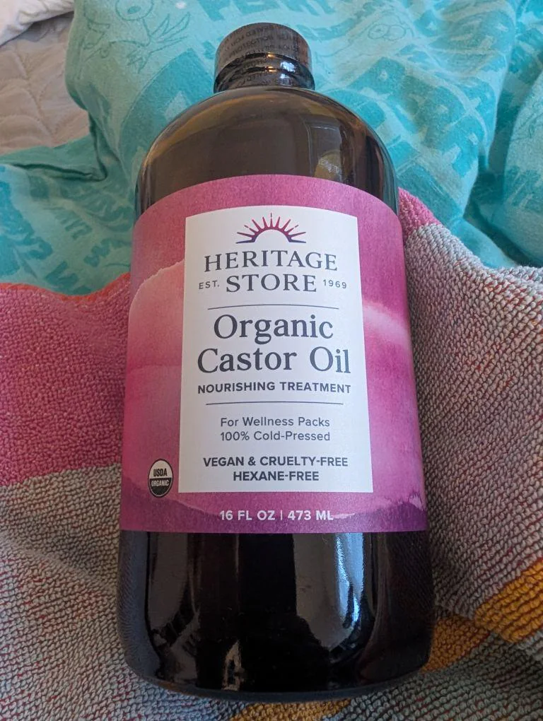 Heritage Store Organic Castor Oil 16 fluid ounce bottle